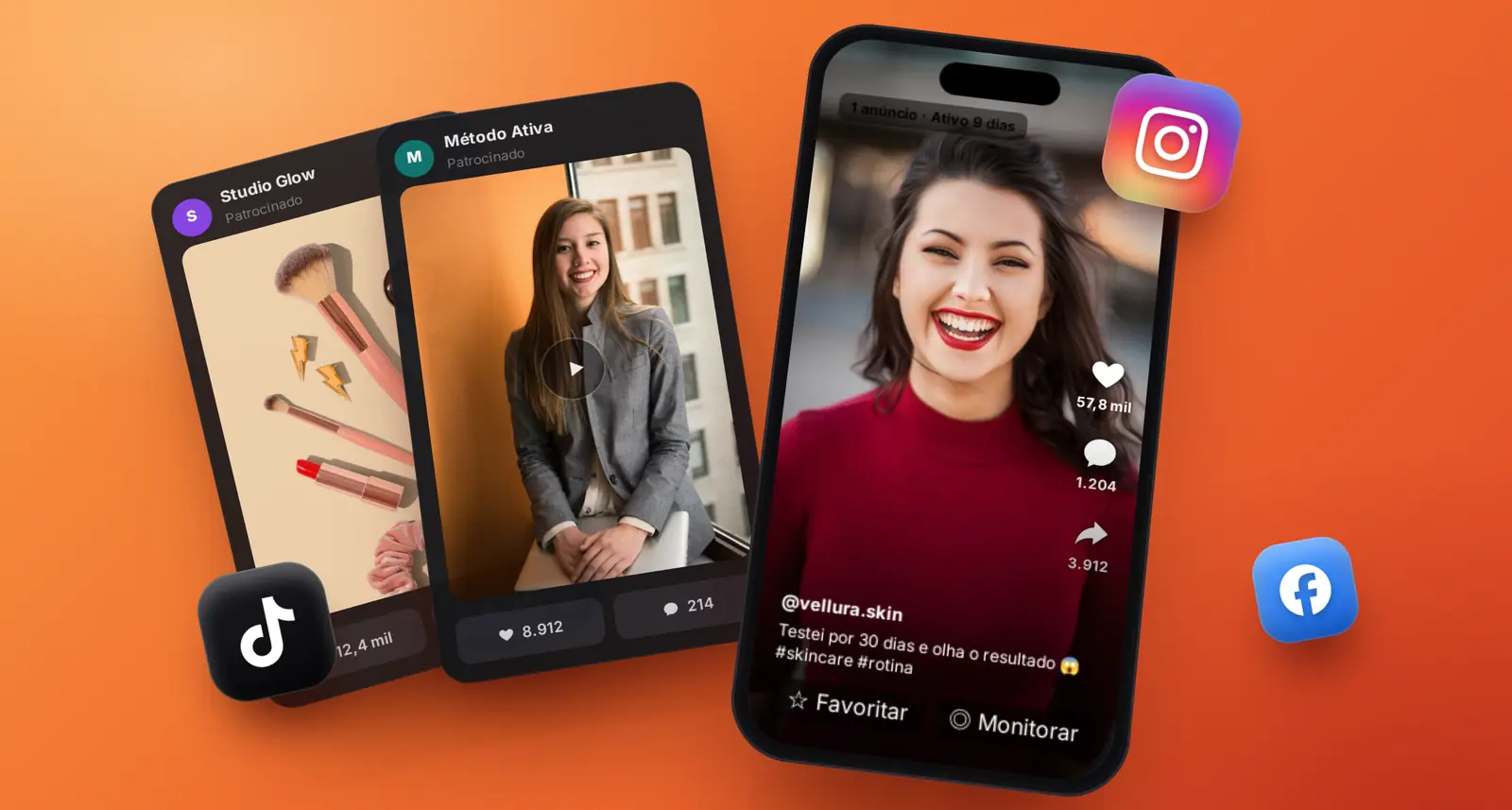 Ilustração: criativos em vídeo do Instagram e do TikTok